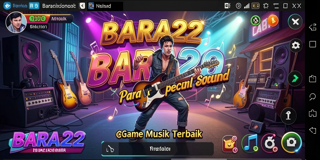 Gambar gameplay BARA22 yang menunjukkan aksi permainan musik.