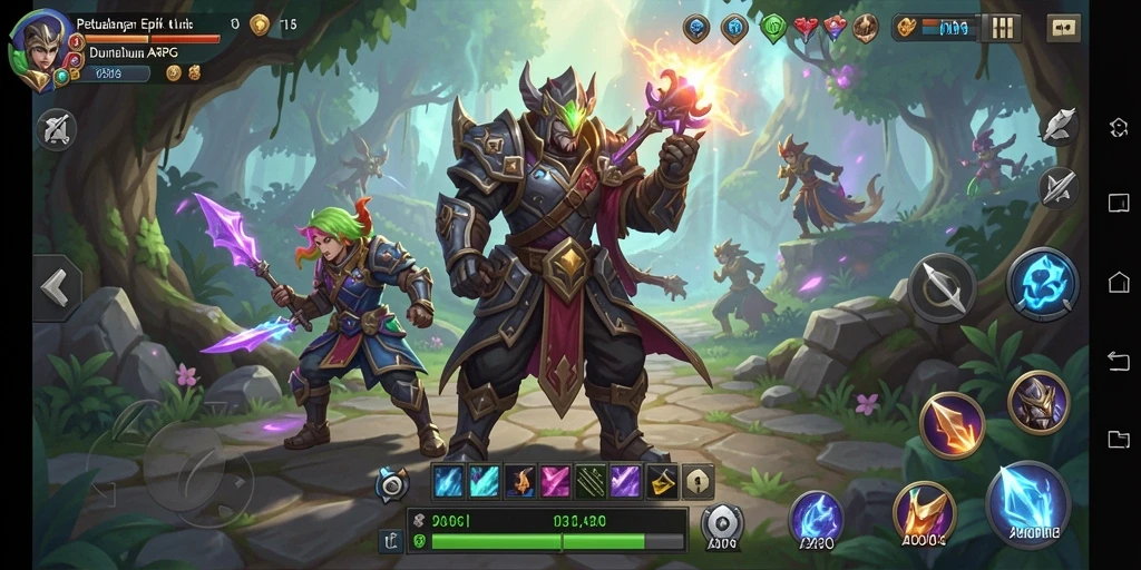 Tampilan gameplay menegangkan dalam dunia ARPG D06.