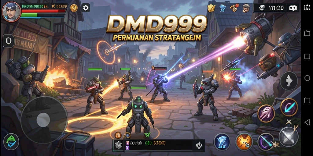 Tangkapan layar DMD999 menampilkan gameplay strategi yang menarik dan interaktif.