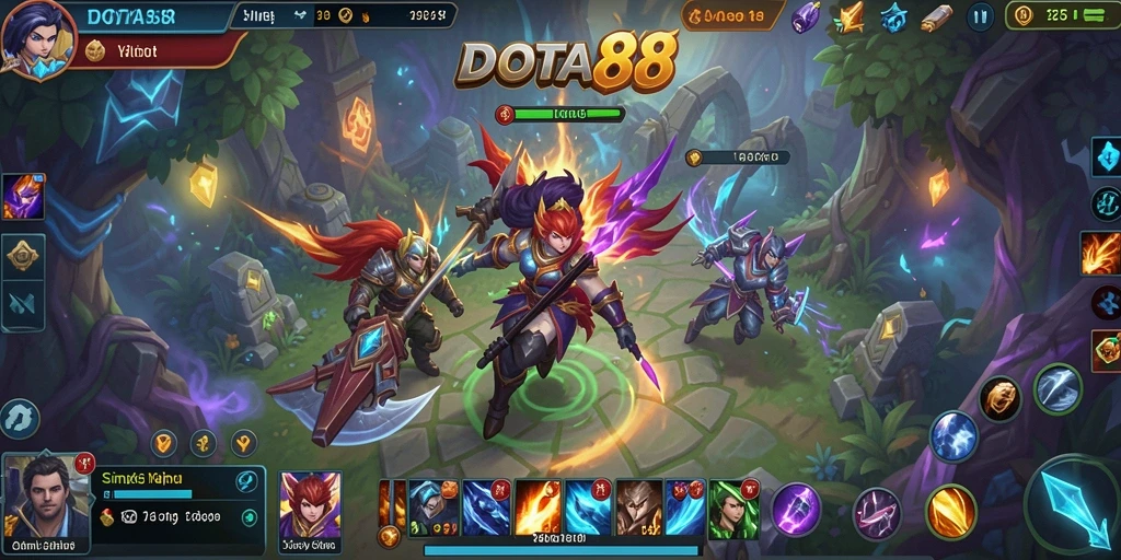 Screenshot gameplay DOTA88 yang menunjukkan aktivitas simulasi yang menarik.