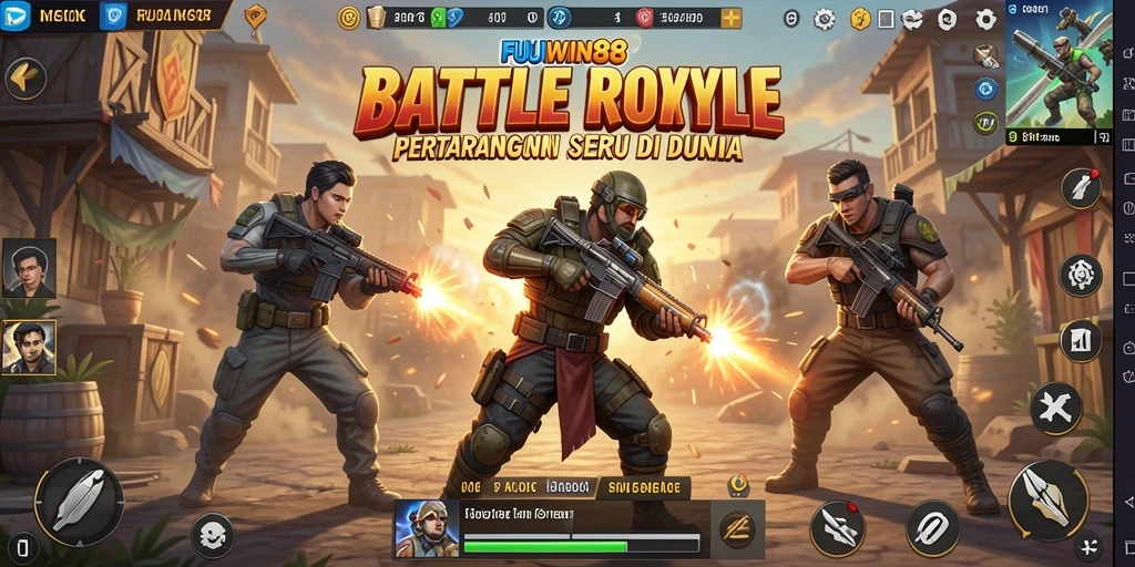 Gameplay seru dan intens di FUJIWIN88 Battle Royale.