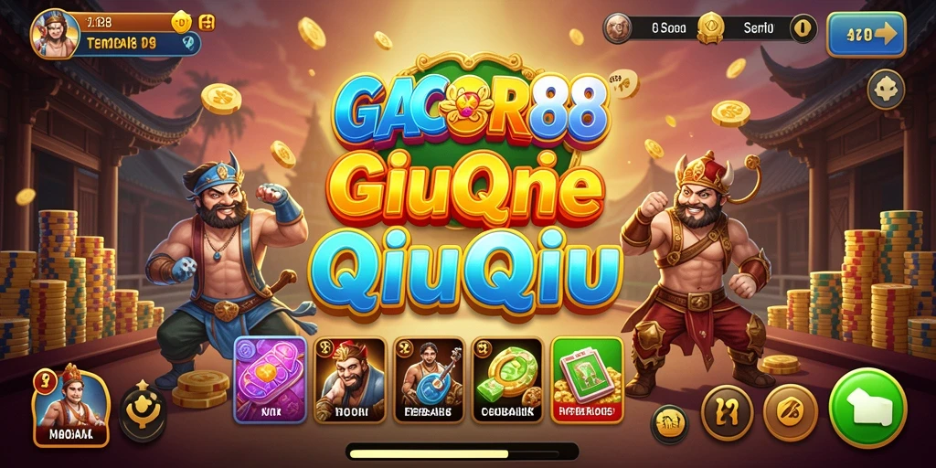 Tampilan gameplay seru dari GACOR88 dengan pemain QiuQiu.