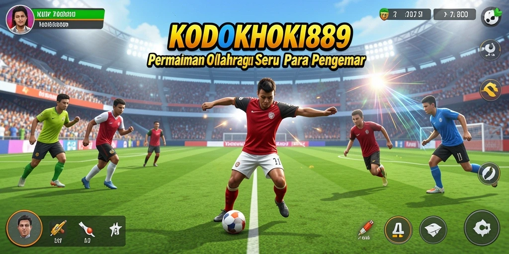 Tampilan gameplay KODOKHOKI889 yang menampilkan aksi olahraga seru.