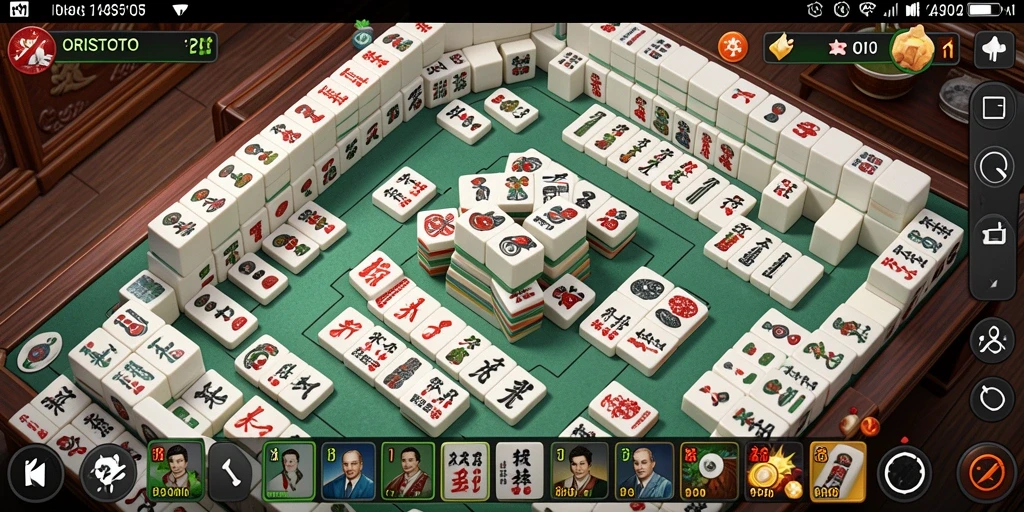 Tampilan gameplay ORISTOTO dengan ubin Mahjong yang menarik.