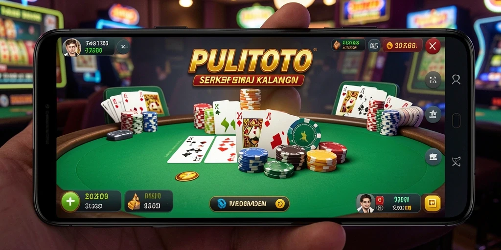 Tampilan gameplay PULITOTO dengan kartu poker yang menarik.