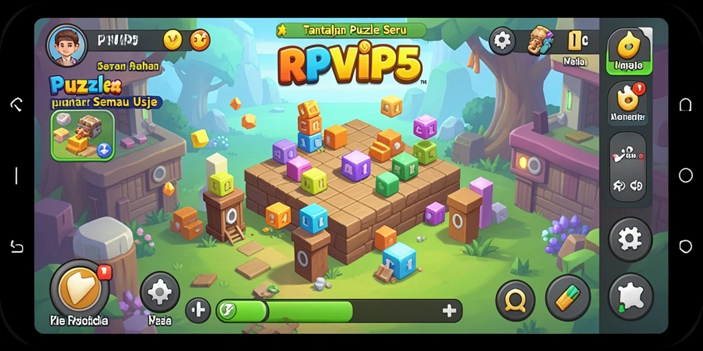 Screenshot RPVIP5 menampilkan gameplay menantang Puzzle yang menarik.