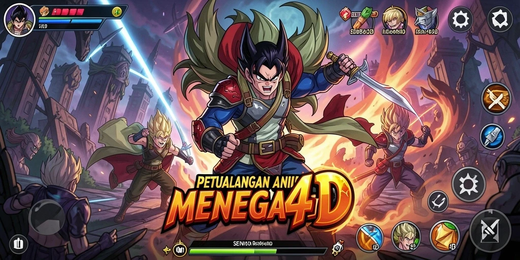 Tangkapan layar menunjukkan aksi mendebarkan di SENIOR4D.