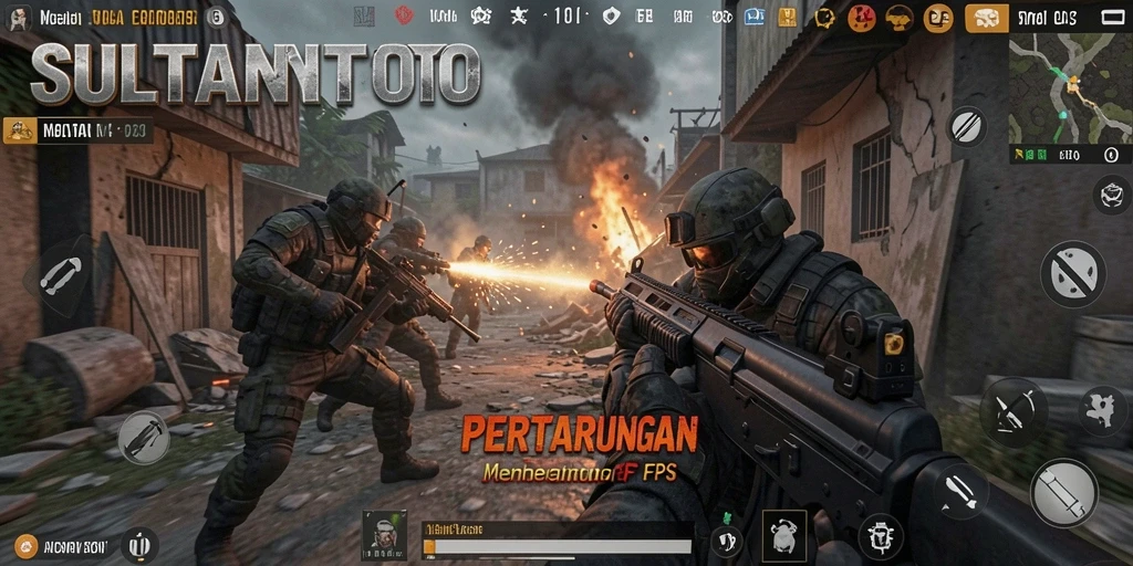 Gameplay mendebarkan dari SULTANTOTO dalam aksi FPS.